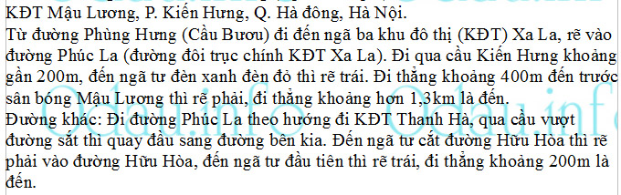 Địa chỉ tòa nhà chung cư 19T1 Kiến Hưng – Q. Hà đông