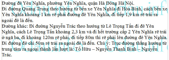 Địa chỉ ubnd phường Yên Nghĩa