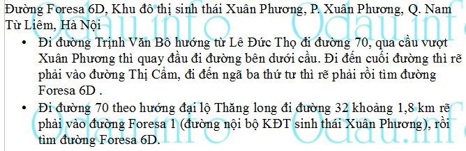 Địa chỉ Trường cấp 2 Nam Từ Liêm - P. Xuân Phương