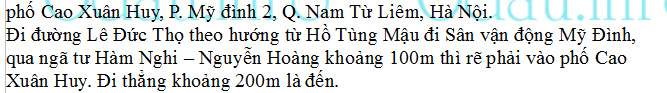 Địa chỉ Trường mẫu giáo Lê Quý Đôn - phường Mỹ Đình 2