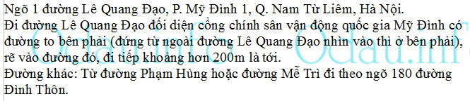 Địa chỉ Công an phường Mỹ Đình 1