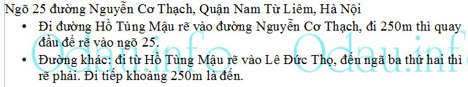 Địa chỉ Công an quận Nam Từ Liêm