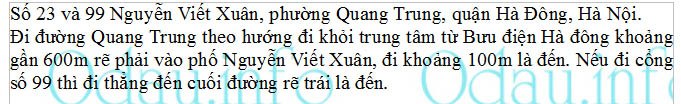 Địa chỉ Bệnh viện Y học cổ truyền Hà Đông - P. Quang Trung