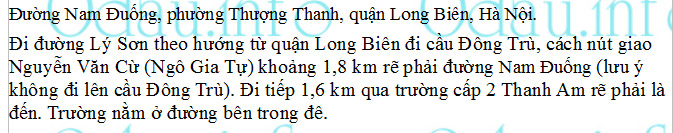 odau.info: Địa chỉ trường cấp 1 Thanh Am - P. Thượng Thanh