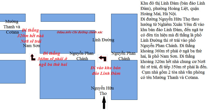 odau.info: Địa chỉ tòa nhà cho thuê làm văn phòng CC5A Linh Đàm: Mường Thanh; Cotana - P. Hoàng Liệt