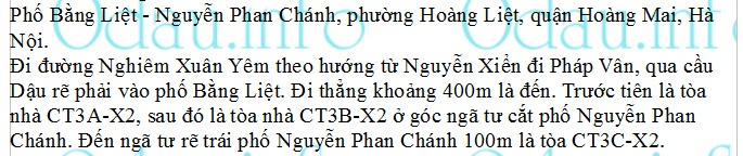odau.info: Địa chỉ tổ hợp nhà chung cư CT3-X2 Bắc Linh Đàm - P. Hoàng Liệt