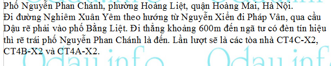 odau.info: Địa chỉ tổ hợp nhà chung cư CT4-X2 Bắc Linh Đàm - P. Hoàng Liệt
