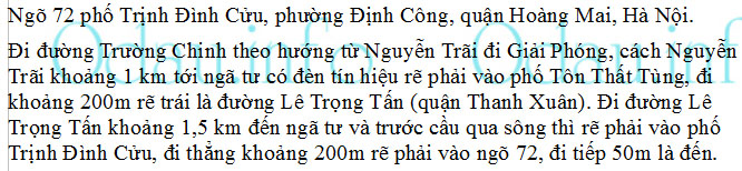 odau.info: Địa chỉ tòa nhà chung cư CT9 - KĐT Định Công - P. Định Công