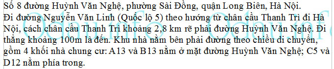 odau.info: Địa chỉ KTT các Ban Đảng trung ương – Huỳnh Văn Nghệ – phường Sài Đồng