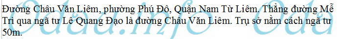 Địa chỉ Công an phường Phú Đô