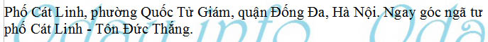 Địa chỉ Công an phường Quốc Tử Giám