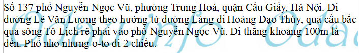 odau.info: Địa chỉ tòa nhà chung cư 137 Nguyễn Ngọc Vũ - P. Trung Hòa