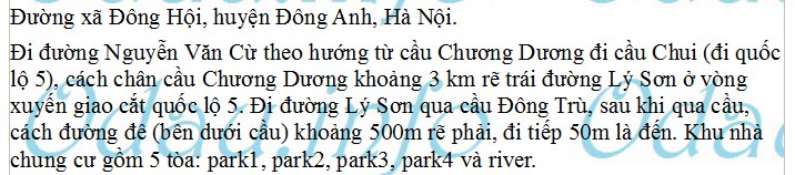 odau.info: Địa chỉ cụm nhà chung cư Euro Window River Park - xã Đông Hội