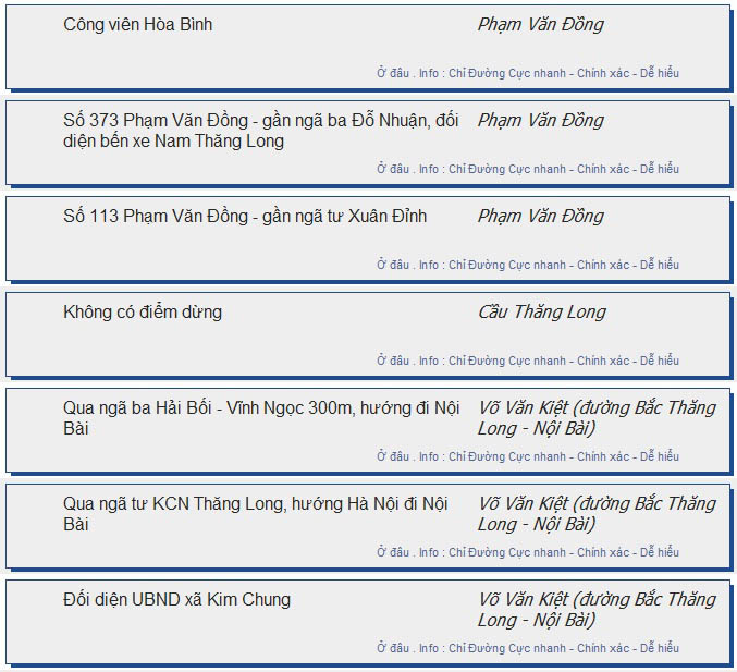 odau.info: lộ trình và tuyến phố đi qua của tuyến bus số 07 ở Hà Nội no03