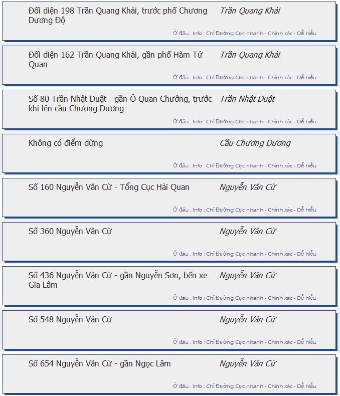 odau.info: lộ trình và tuyến phố đi qua của tuyến bus số 42 ở Hà Nội no03