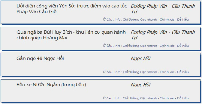 odau.info: lộ trình và tuyến phố đi qua của tuyến bus số 48 ở Hà Nội no12