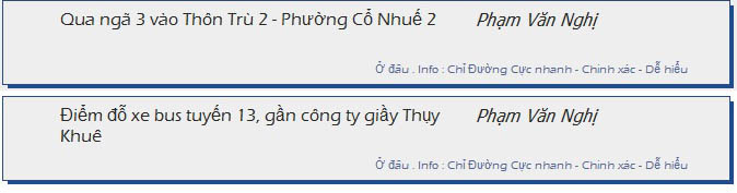 odau.info: lộ trình và tuyến phố đi qua của tuyến bus số 13 ở Hà Nội no04