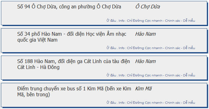 odau.info: lộ trình và tuyến phố đi qua của tuyến bus số 99 ở Hà Nội no10