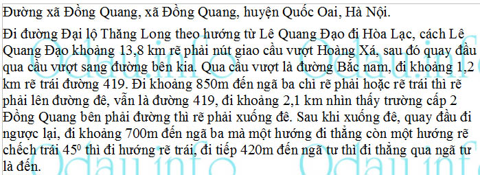 odau.info: Địa chỉ trường cấp 1 Đồng Quang A - xã Đồng Quang