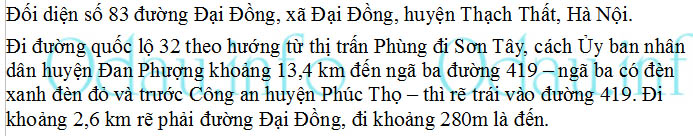 odau.info: Địa chỉ ubnd, Đảng ủy, hdnd xã Đại Đồng