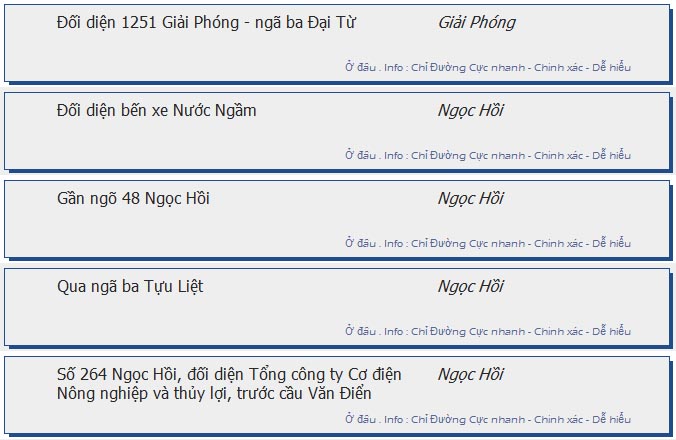 odau.info: lộ trình và tuyến phố đi qua của tuyến bus số 94 ở Hà Nội no02