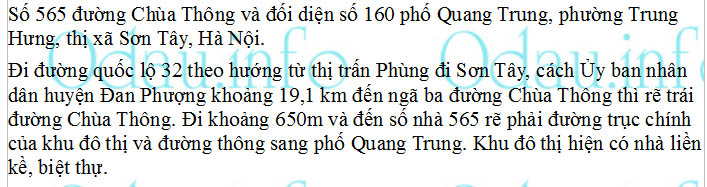 odau.info: Địa chỉ Khu đô thị HUD thị xã Sơn Tây – phường Trung Hưng