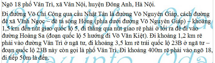 odau.info: Địa chỉ Trường mẫu giáo Vân Nội – cơ sở phố Vân Trì - xã Vân Nội