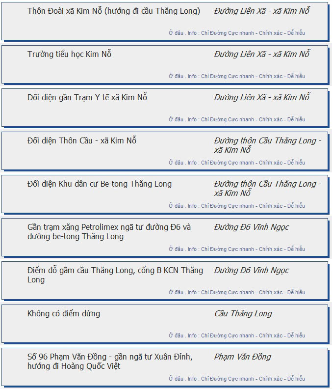 odau.info: lộ trình và tuyến phố đi qua của tuyến bus số 160 ở Hà Nội no05