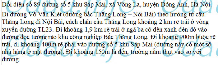 odau.info: Địa chỉ Trường mẫu giáo Võng La – khu Sáp Mai - xã Võng La