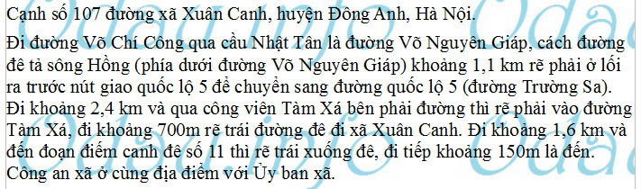 odau.info: Địa chỉ Công an xã Xuân Canh