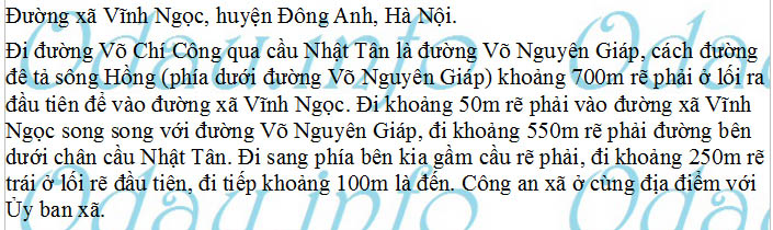 odau.info: Địa chỉ Công an xã Vĩnh Ngọc