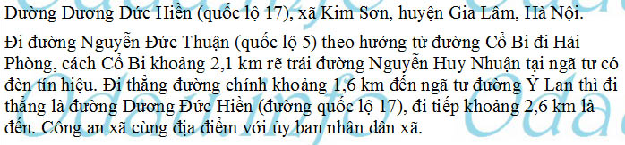 odau.info: Địa chỉ Công an xã Kim Sơn