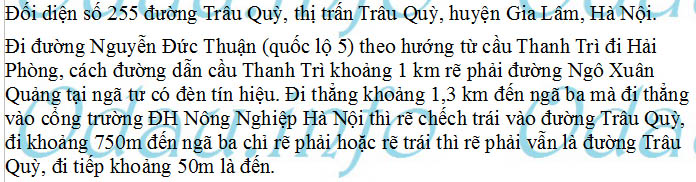 odau.info: Địa chỉ trường cấp 1 Nông Nghiệp - thị trấn Trâu Quỳ