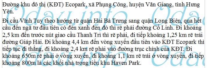 odau.info: cụm nhà chung cư Haven Park, KĐT Ecopark - xã Phụng Công