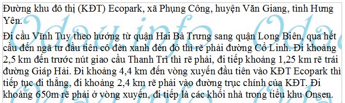 odau.info: cụm nhà chung cư Onsen, KĐT Ecopark - xã Phụng Công