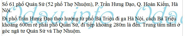odau.info: Trung tâm dạy nghề Nguyễn Văn Tố quận Hoàn Kiếm