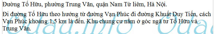 odau.info: cụm nhà chung cư Đông Nam đường Tố Hữu - phường Trung Văn