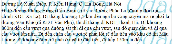 Địa chỉ Trường tiểu học Mậu Lương – Q. Hà đông