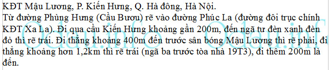 Địa chỉ tòa nhà chung cư 19T5 Kiến Hưng – Q. Hà đông