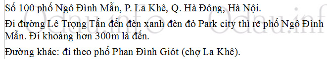 Địa chỉ Trường tiểu học Văn Khê – Q. Hà đông