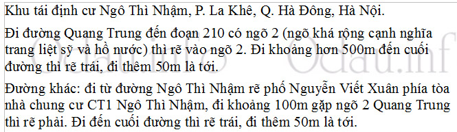 Địa chỉ Trường THCS Trần Đăng Ninh – Q. Hà đông