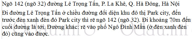 Địa chỉ tòa nhà chung cư Coma 18 – Q. Hà đông