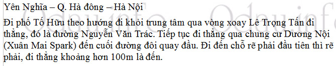 Địa chỉ Trường mầm non Lê Trọng Tấn – Q. Hà đông