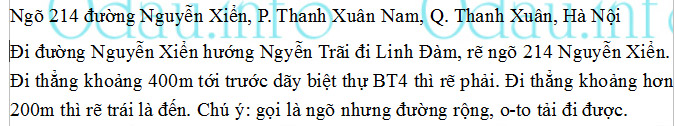 Địa chỉ Trường THCS Thanh xuân nam – Q. Thanh Xuân