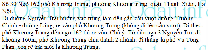 Địa chỉ ubnd phường Khương Trung