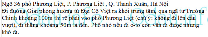 Địa chỉ Trường mẫu giáo Phương Liệt - phường Phương Liệt