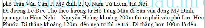 Địa chỉ Trường cấp 2 & 3 Lô-mô-nô-xôp - phường Mỹ Đình 2