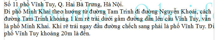 Địa chỉ Công an phường Vĩnh Tuy