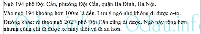 Địa chỉ trường cấp 1 Vạn Phúc - phường Đội Cấn