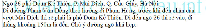 Địa chỉ trường cấp 1 Nguyễn Khả Trạc - phường Mai Dịch